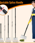 Heavy Duty Flat Shovel Scraper With 59 Inch Handle For All In One Yard Cleanup tool with adjustable handle