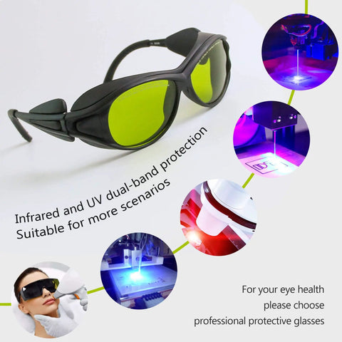 Killer OD6 Plus Laser Safety Glasses delivering savage UV defense with green lenses ideal for industrial and commercial use.