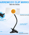 Real Deal Rectangle Convex Traffic Safety Mirror 6.7 By 3 Inches with adjustable clip and flexible arm for visibility.