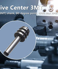 3MT Live Center 60 Degree Tailstock Center for Wood and Metal Lathes with 4000 RPM 900 Pounds Max Weight 0.0006 Inch Runout