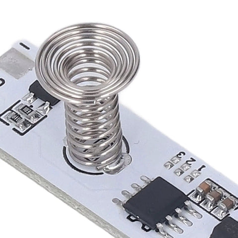 Close-up of 8-Channel Capacitive Touch LED Dimmer Panel For Cabinets And Under-Cabinet Lighting 5-24V DC Stepless Dimmer Module