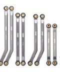 Front Four Link Upgrade Kit For SCX24 C10 JLU Bronco Base Camp 4Runner RC Cars CNC Grey Aluminum Engraved