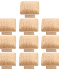 Built Damn Tough Natural Wood Square Cabinet Knobs With Smooth Glide Drawer Pull Handles For Kitchen And Closet Rustic Farmhouse Dresser Hardware Top Shelf Furniture Update In A Slick Ten Pack Set, natural wood, square, khaki finish.