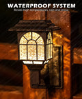 4 Pack Solar Fence Lights Outdoor Waterproof Lanterns Warm White LED Wall Deck Post Landscape Lighting in rain