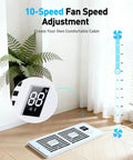 Quiet 10 Speed Register Booster Fan with Aroma Diffuser Pad shown on floor with digital display, for 4x10 ducts.