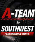 A-Team logo by Southwest Performance Parts featuring gears and mechanical components in a dark setting.