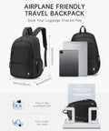 Underseat Personal Item Backpack For Travel And College Carry On Flight Approved By Ryanair Lightweight Waterproof Bookbag 16 By 8 By 10 Inches Underseat Duffle Style Black