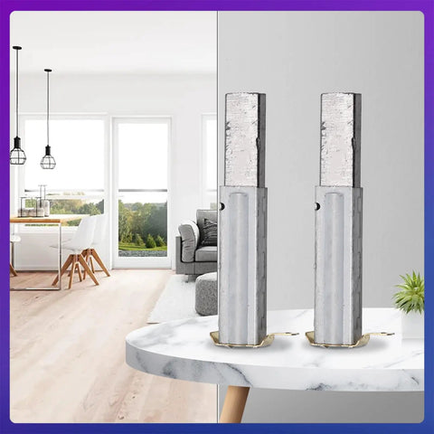 Heavy Duty Carbon Motor Brushes Holder For 30 60 70 80 90 Liter Industrial Vacuum Cleaners, graphite iron set on a modern table.