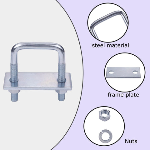 Leaf Spring Clamp Kit Pack Of 4 Fits Leaf Springs Up To 2.5 Inches Wide Locks Springs Together For Stability And Smoother Towing