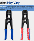 Pro Grade Wire Rope Crimping Tool For Aluminum Oval And Double Sleeves, 3/64 To 1/8 Inch Crimps, 4 Position Jaw display