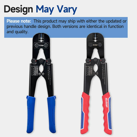 Pro Grade Wire Rope Crimping Tool For Aluminum Oval And Double Sleeves, 3/64 To 1/8 Inch Crimps, 4 Position Jaw display