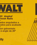 Finish Nails For 20 Degree Finish Nailer 1-1/4 Inch 16 Gauge Galvanized 2000 Pack Built Tough Pro Grade Fasteners
