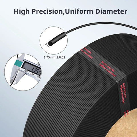 Straight Fire Black PLA Filament Refill 1.75mm 1kg With Hella Smooth Extrusion And Zero Hassle Dimensional Accuracy For Seamless Reusable Spool Swaps That Guarantee Crisp Prints Daily