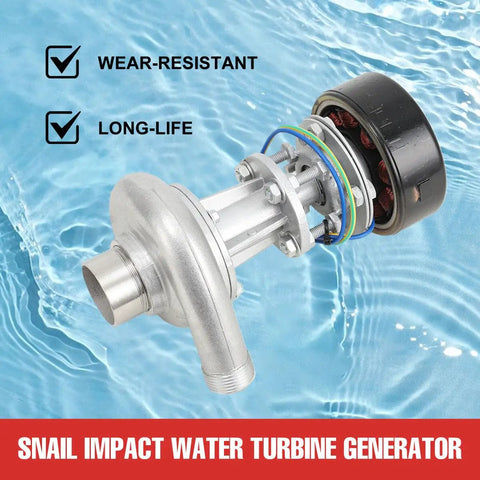 Portable 110V 220V 1000W Micro Hydroelectric Water Turbine Generator Power Station in water with wear-resistant feature