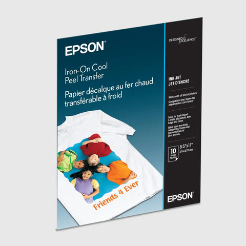 Cool Peel Iron On Transfer Sheets 8.5x11 Inches 10 Sheets White For Personalizing Tees With Photos And Graphics On Packaging