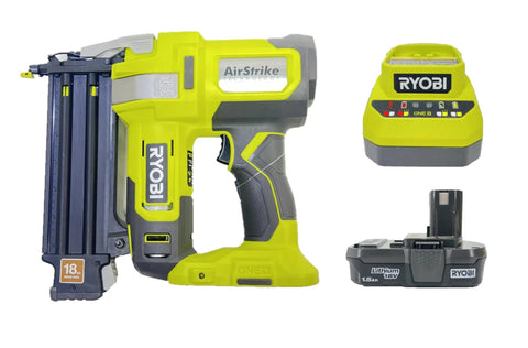 Kickass 18V Cordless Brad Nailer Kit Featuring 18 Gauge Drivers Straight Shooting AirStrike Tech Comes Ready With 15Ah Battery Charger Bulk Wrap And Zero Drama Jam Release Plus Dial Control