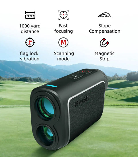 Ace Your Round With This Straight Fire Golf Rangefinder Featuring Slope Readouts 1000 Yard Distance Magnetic Pouch 6X Magnification And Flag Lock Vibration So You Can Crush Every Shot On The Links