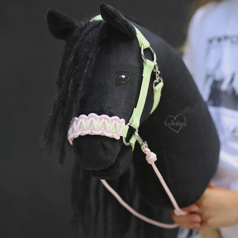 DIY Hobby Horse Halter Kit For Stick Horses, Create Head Collars, Rope Halters And Reins With Pastel Colors, plush horse model