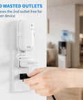 Doorbell Mount For All New Video Doorbell With Outlet Wall Mount For Sync Module Core No Drilling No Screws Camera Mounting Holder Easy Install For Blink Doorbell Outdoor System installed on wall with outlet use.
