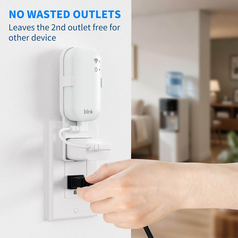 Doorbell Mount For All New Video Doorbell With Outlet Wall Mount For Sync Module Core No Drilling No Screws Camera Mounting Holder Easy Install For Blink Doorbell Outdoor System installed on wall with outlet use.