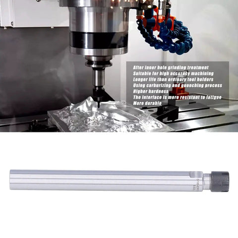 Two Piece Set Straight Shank Collet Chuck Holder Built Tough From 40Cr Plus Carbon Steel For CNC Milling Lathe Tools With Wrench