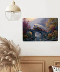 Dope Vintage Steam Locomotive Crossing Stone Arch Bridge Metal Tin Plaque Sign For Living Room Study Or Studio Wall Decor 8 By 12 Inch Fade Resistant Print Weatherproof Rustic Home Wall Art