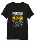 Cool Men Gift Tee For Machinist And Cnc Pros Featuring Vise Gauge Square Design With Premium Tri-Blend Fabric For Ultimate Softness in black.
