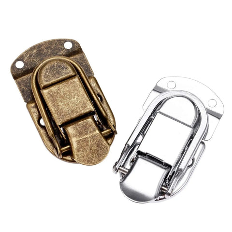 Vintage Metal Hasp Lock For Wooden Boxes Chest Case Jewelry Box Gift Box And Suitcase Durable Zinc Alloy Hardware Latch Toggle Clasp