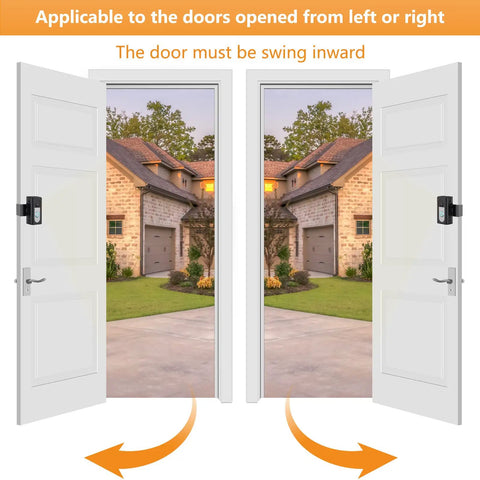 Anti-Theft Video Doorbell Mount For Most Video Doorbells Easy Install No-Drill Bracket with wedge adapter on open door