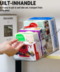 Person organizing tea boxes in 12 Pack Clear Plastic Storage Bins With Labels For Home, Kitchen, Pantry, Bathroom, Office And Cabinets