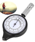 Outdoor Map Measuring Wheel Handheld Distance Calculator For Hiking And Mapping Aluminum Alloy Wheel with scenic hiker image.