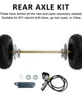 29 Inch Rear Axle Assembly Complete Wheel Hub Kit for Go Kart Quad Trike Drift Bikes with Hub Bearings and Assembly Components