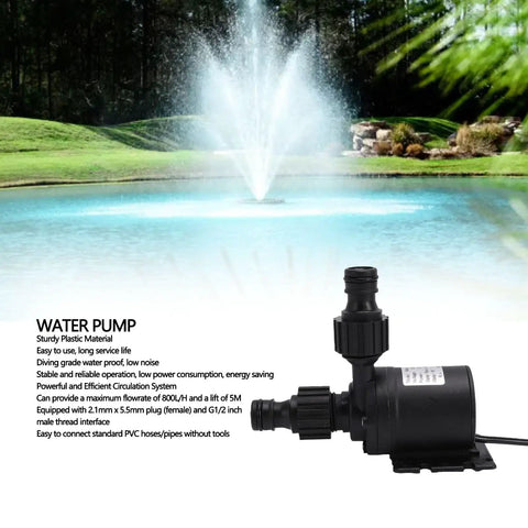 19W Submersible Water Pump With 5M Head Brushless Motor Ultra Quiet Performance For Fountains Aquariums Solar Systems