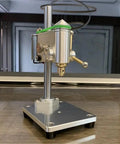 Hella Compact Mini Bench Drill Press for Precision DIY Projects and Watch Repair, aluminum build, small and powerful.