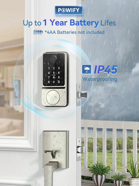 Top Notch Keyless Entry Door Lock With Slick Handle Design, Smart App Managed Keypad, Heavy Duty Auto Locking Security, No Fuss Install And Steady Battery Power
