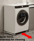 Washing machine on heavy duty appliance rollers extendable mobile base for quick easy moving, adjustable 20 to 32 inches