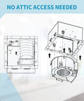Quiet 110 CFM Ceiling Bathroom Exhaust Fan With One Point Five Sones Noise Level No Attic Access Needed Hassle Free Install