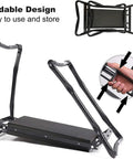 Foldable Garden Kneeler Seat 2 In 1 With EVA Foam Kneeling Pad And Tool Bag shown in folded and unfolded views for storage