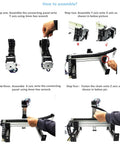 Instruction steps for assembling Gantry Linear Stage XYZ Slide Table for DIY CNC Machining with 100mm travel on each axis.