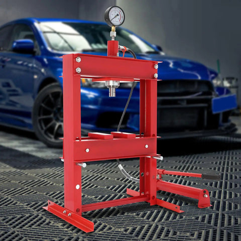 10 Ton Hydraulic Shop Press For Your Garage Or Small Shop H Frame Benchtop Press With Adjustable Height Hydraulic Cylinder