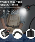 Durable Magnetic Led Work Light With Flexible Gooseneck And Magnetic Base 550 Lumen 6500K White Task Lamp for workshop