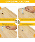 Steps using 170 Piece Wood Threaded Inserts Kit With 10 Sizes And Hex Wrenches For Woodworking Furniture And Cabinet Projects