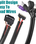 Heavy-Duty 1/4 Inch Split Wire Loom Tubing, 30 Ft for easy wiring organization and protection with a flexible split design.
