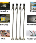 Magnetic Helping Hands Soldering Tool with flexible alligator clip arms and magnetic base for electronics PCB wiring and DIY projects.