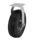 10 Inch Rigid Caster With Pneumatic Air Filled Tire, Kickass Sawtooth Tread built for smooth rolling on utility carts and workshop dollies.