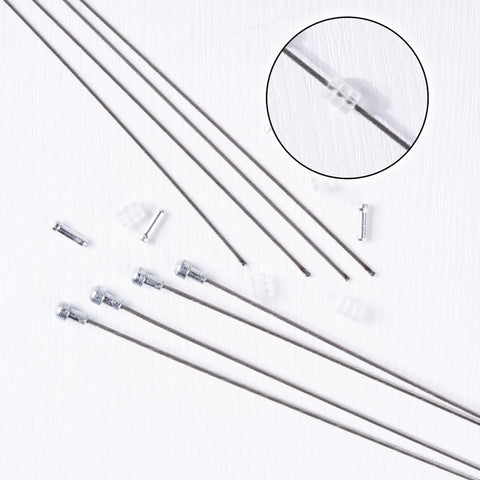 Four Pack Stainless Steel Road Bike Brake Cables Long 1.7 Meter Universal Inner Cables With Tips And O Rings 19 Strand Core
