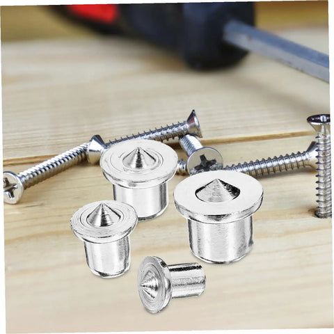 Steel Dowel Center Transfer Plugs Kit With Pins For Pro Level Drill Alignment And Furniture Tenon Center Marking, Solid Plated Dowel Pins