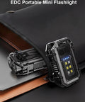 Rechargeable Pocket EDC Flashlight 500 Lumens Dual LED Keychain Light For Work Running Walking Camping Fishing Hiking Dog