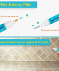 Grout Renewal Pen White Kit For Tile Gaps, Two 20ml Pens With Replacement Nibs And Cleaning Brush, Easy Touch Up Repair Marker