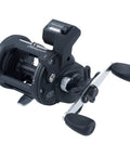 Size 15 Conventional Trolling Fishing Reel With Right Handle, Lightweight Graphite Construction, Five To One Gear Ratio, Delivers 26 Inch Retrieval Per Crank